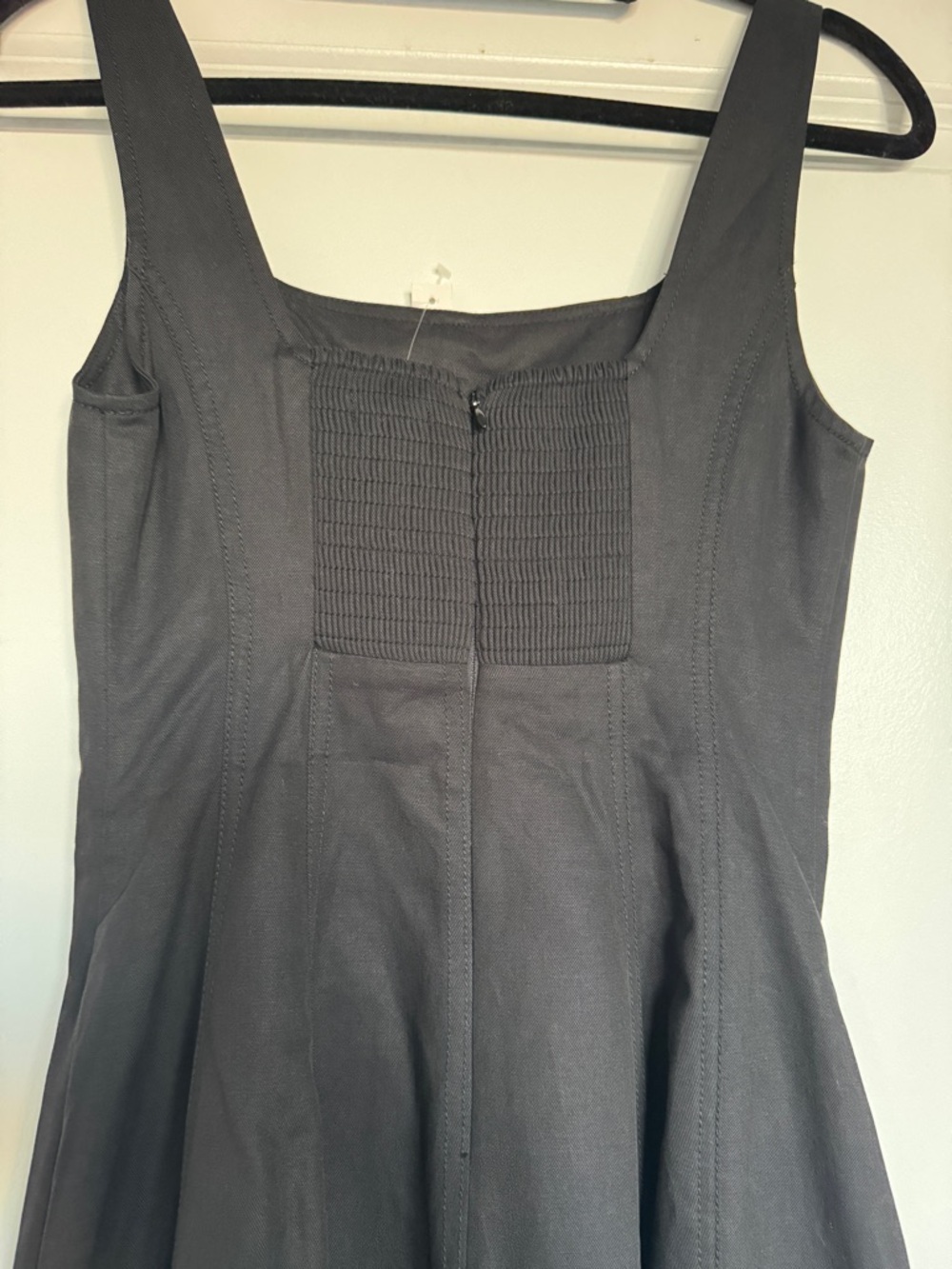 NWT!! | MADEWELL Women’s Seamed Open Squareneck Mini Dress | Jet Black | Size 00 - Picture 9 of 15